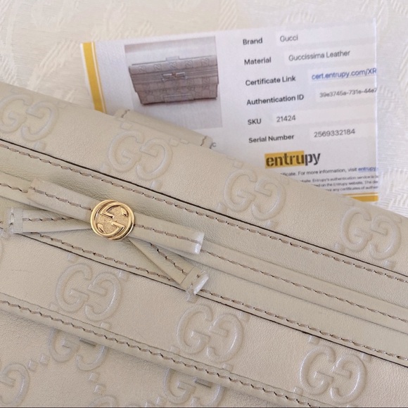 GUCCI Guccissima Bow Signature Wallet - Picture 12 of 14